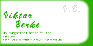 viktor berke business card